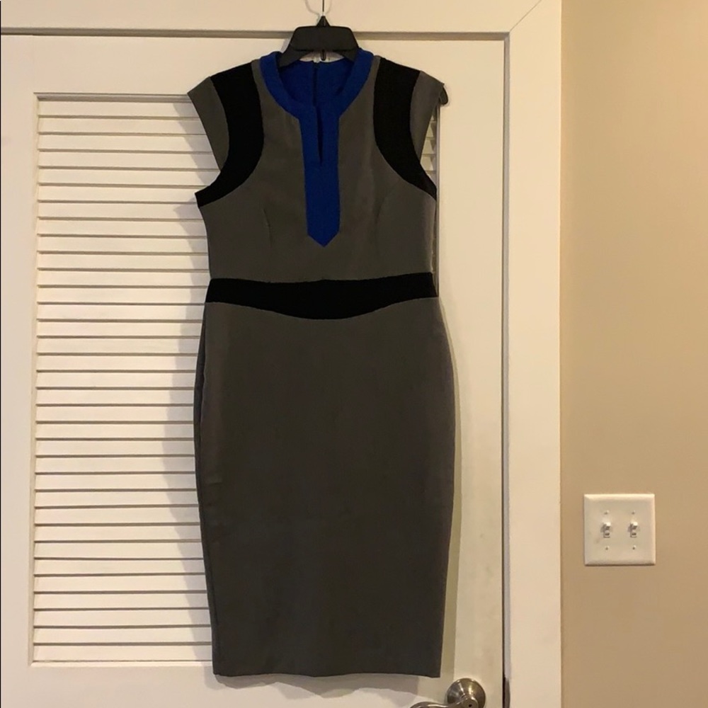 Business casual midi dress.